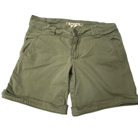 Lot of 2 Burgundy & Green Shorts American Eagle Shortie Hei Hei size 2 - Picture 6 of 8